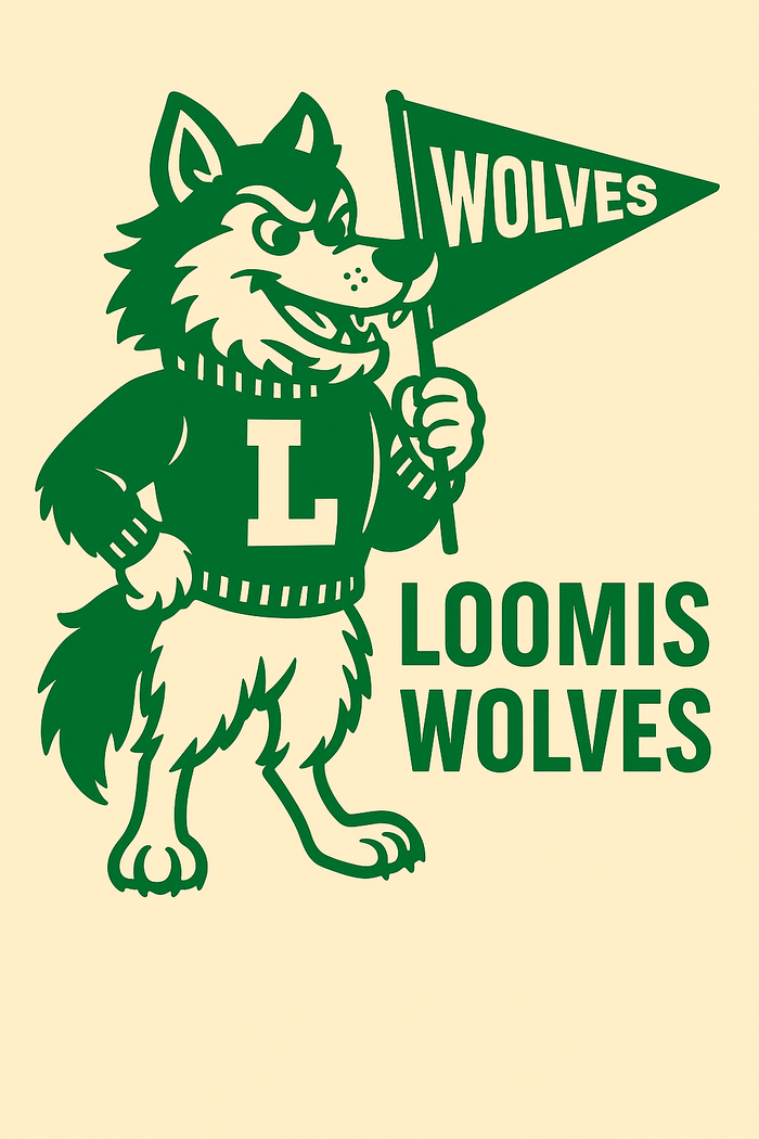 Loomis Wolves Vintage Mascot Tee