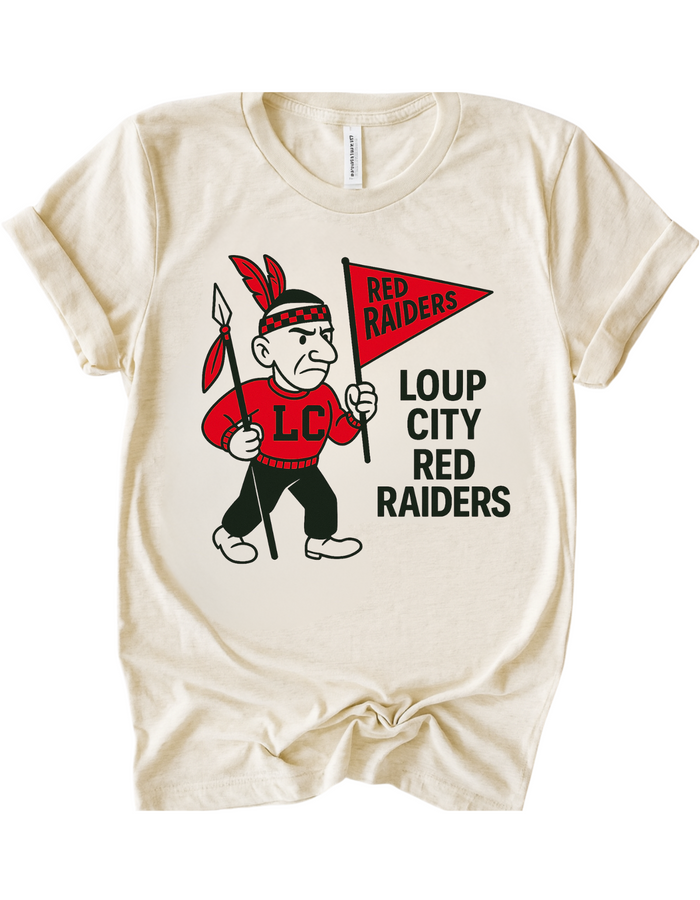 Loup City Red Raiders Vintage Mascot Tee