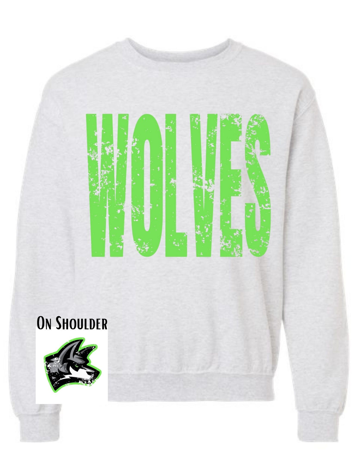 May-Hay Wolves Big Print Sweatshirt