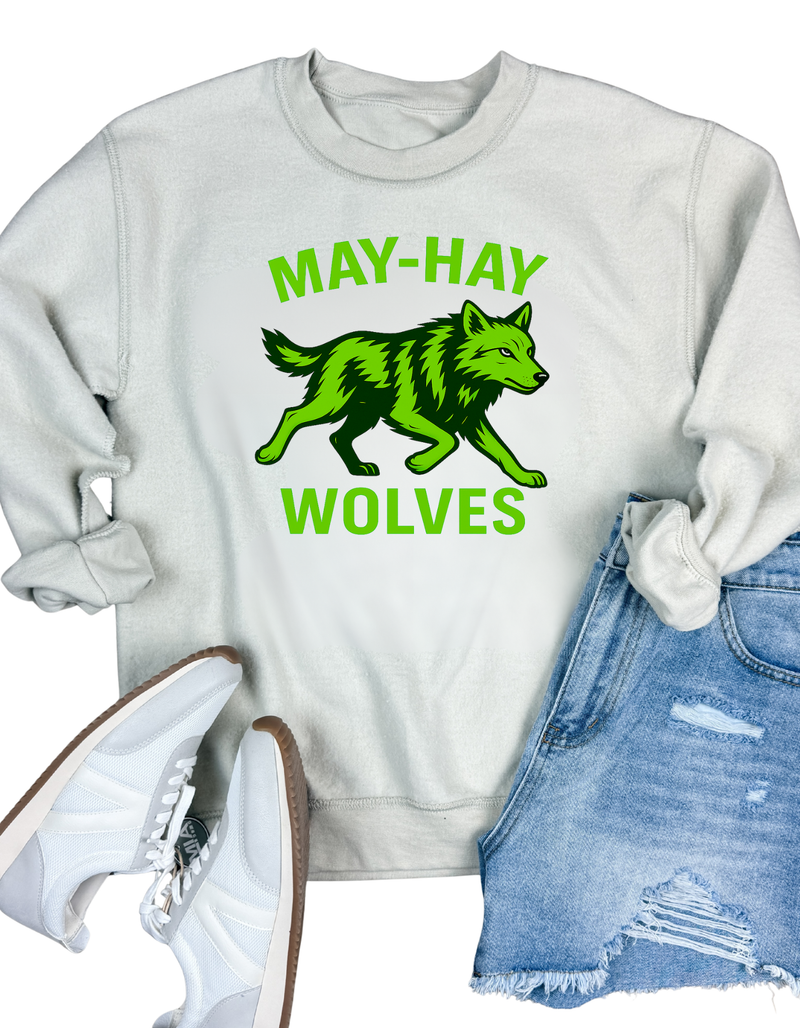 May-Hay Wolves Inside Out Sweatshirt