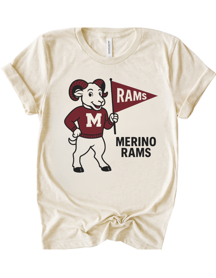 Merino Rams Mascot Tee & Sweatshirt