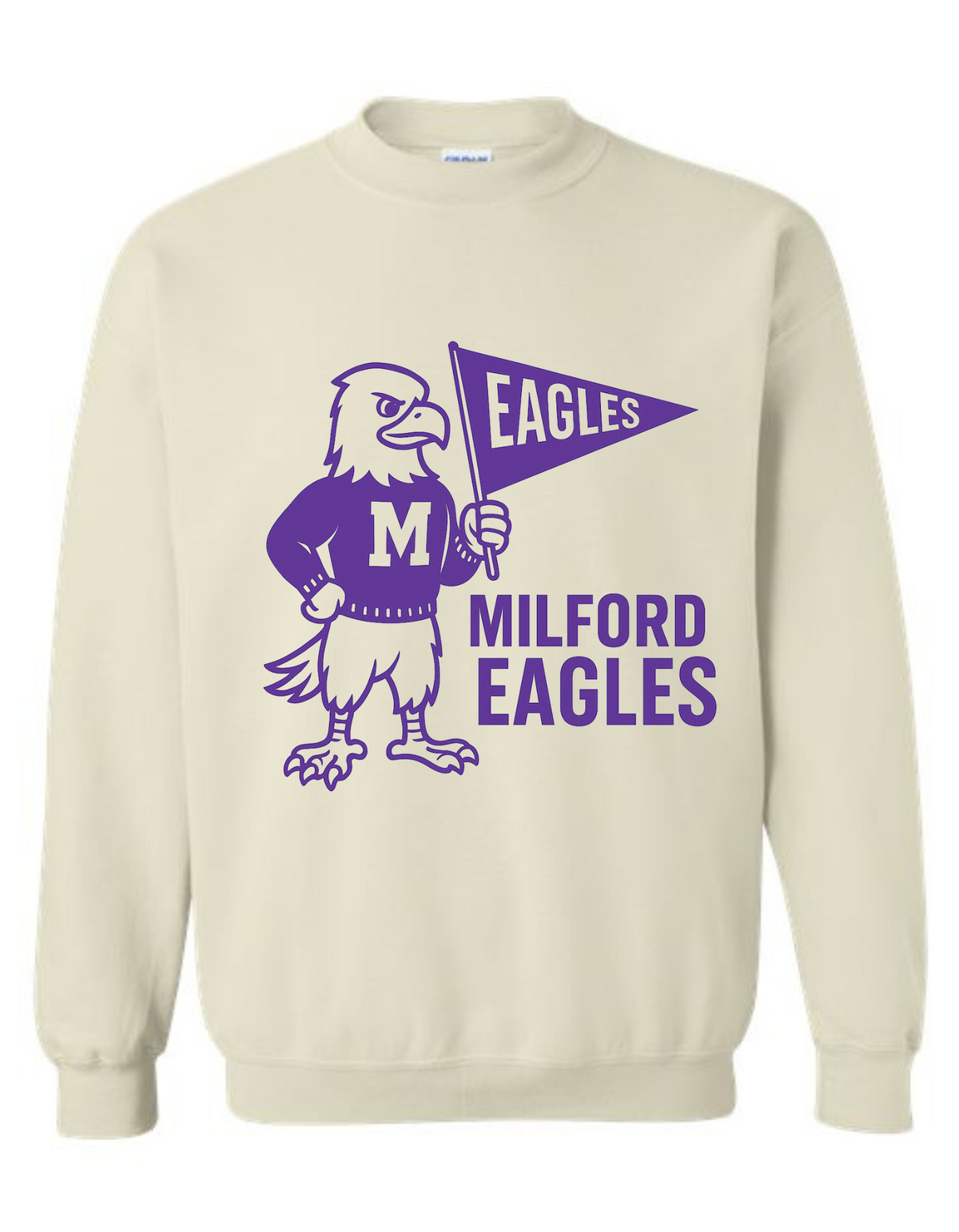 Milford Eagles Vintage Mascot Tee & Sweatshirt