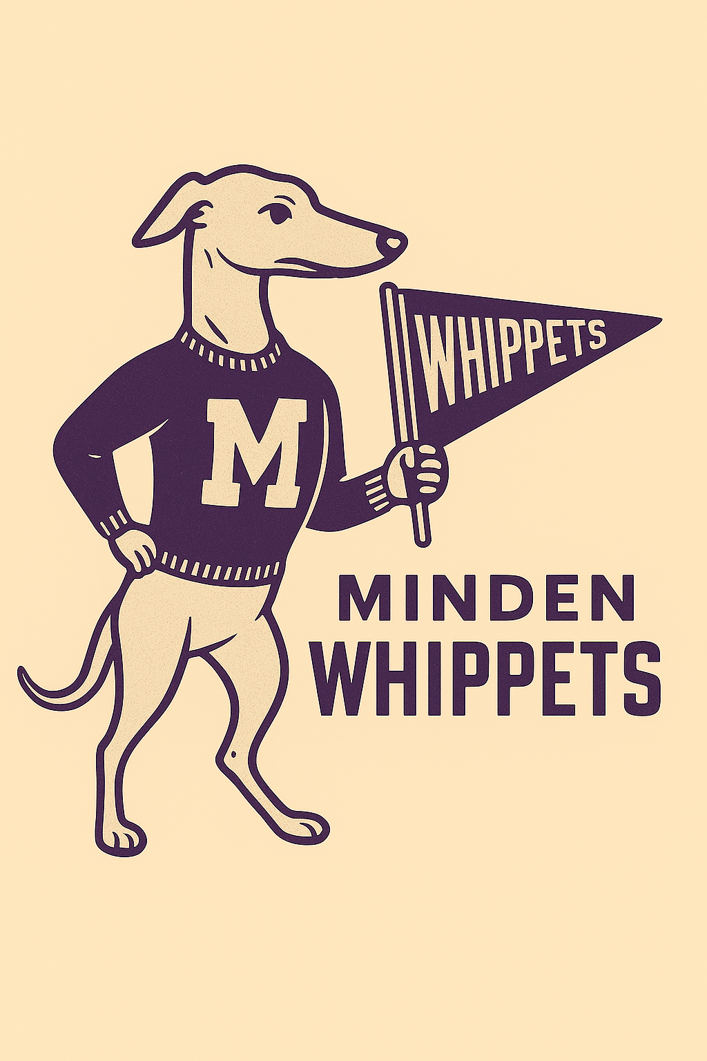 Minden Whippets Vintage Mascot Tee