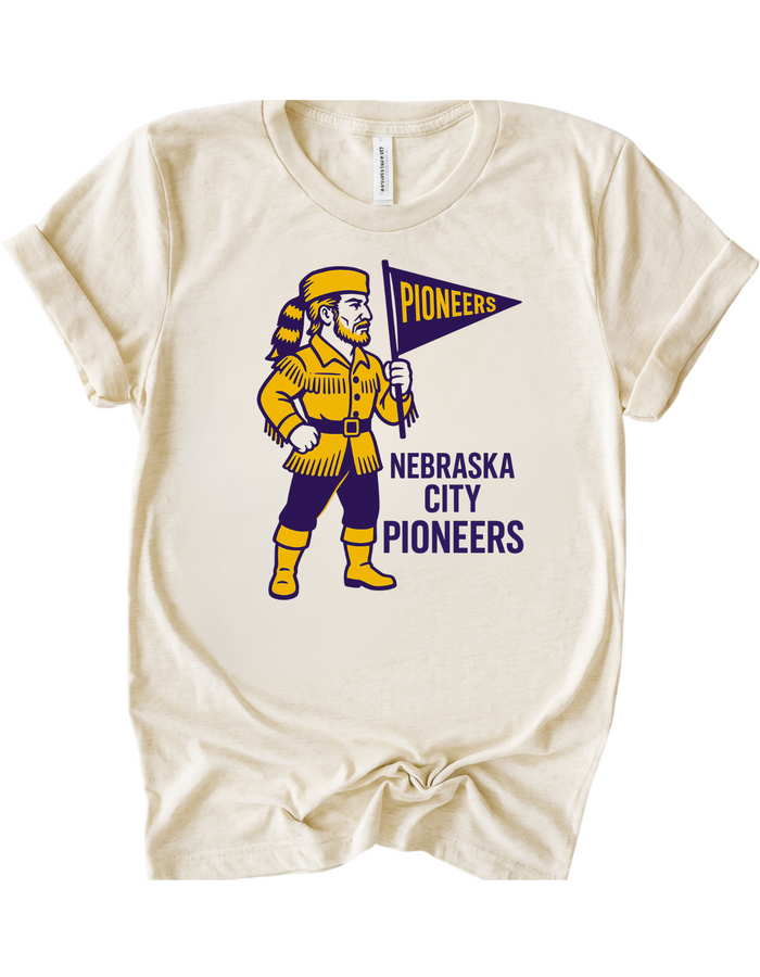 Nebraska City Pioneers Vintage Mascot Tee