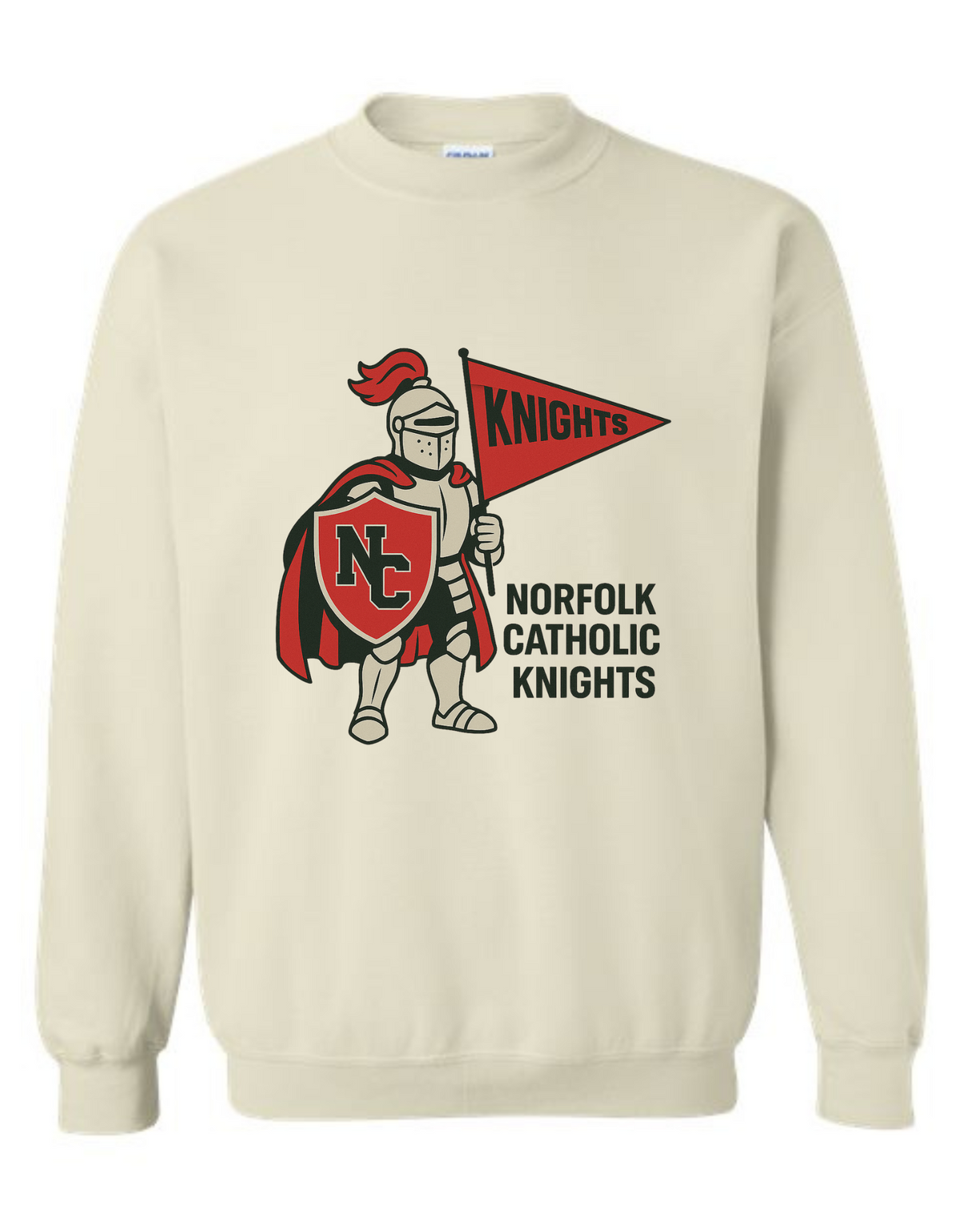 Norfolk Catholic Knights Mascot Tee & Sweatshirt