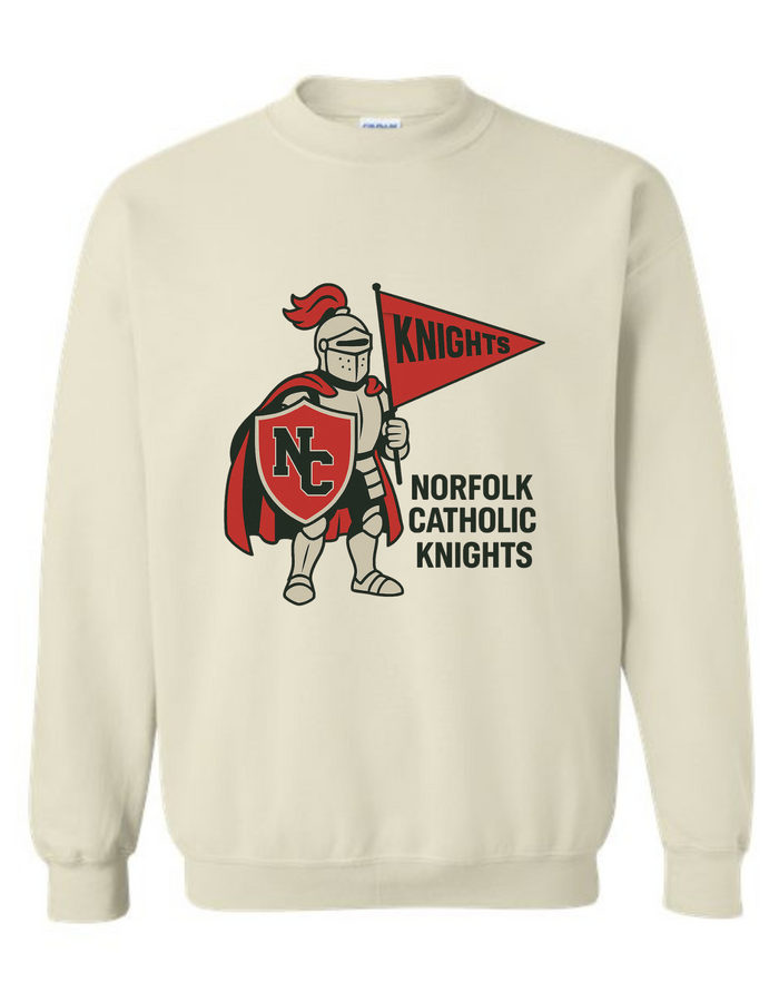 Norfolk Catholic Knights Mascot Tee & Sweatshirt