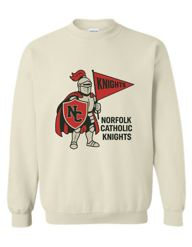 Norfolk Catholic Knights Mascot Tee & Sweatshirt