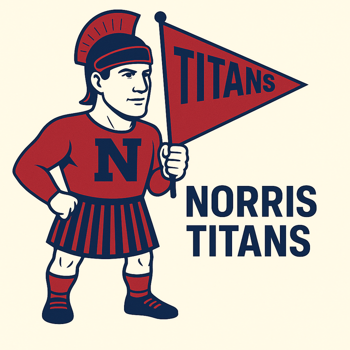 Norris Titans Vintage Mascot Tee