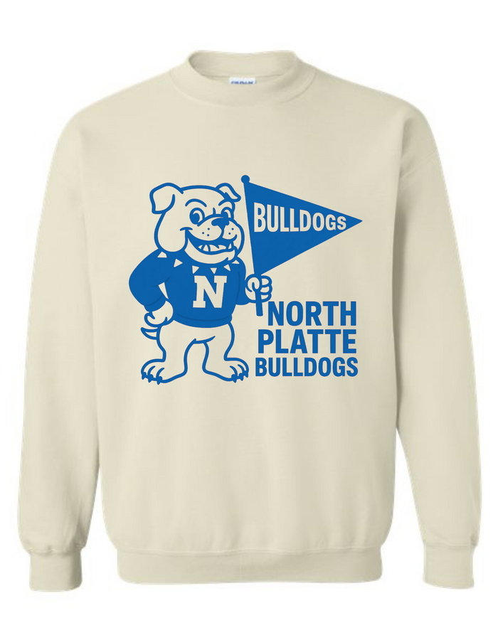North Platte Bulldogs Vintage Mascot Tee & Sweatshirt