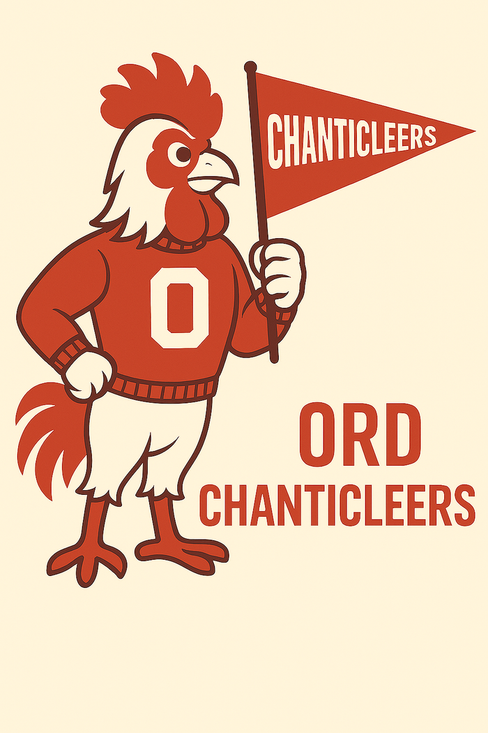 Ord Chanticleers Vintage Mascot Tee