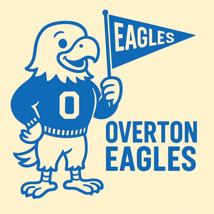 Overton Eagles Vintage Mascot Tee