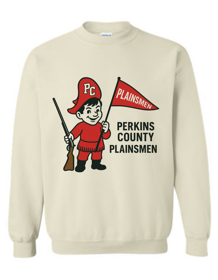 Perkins County Plainsmen Mascot Tee & Sweatshirt