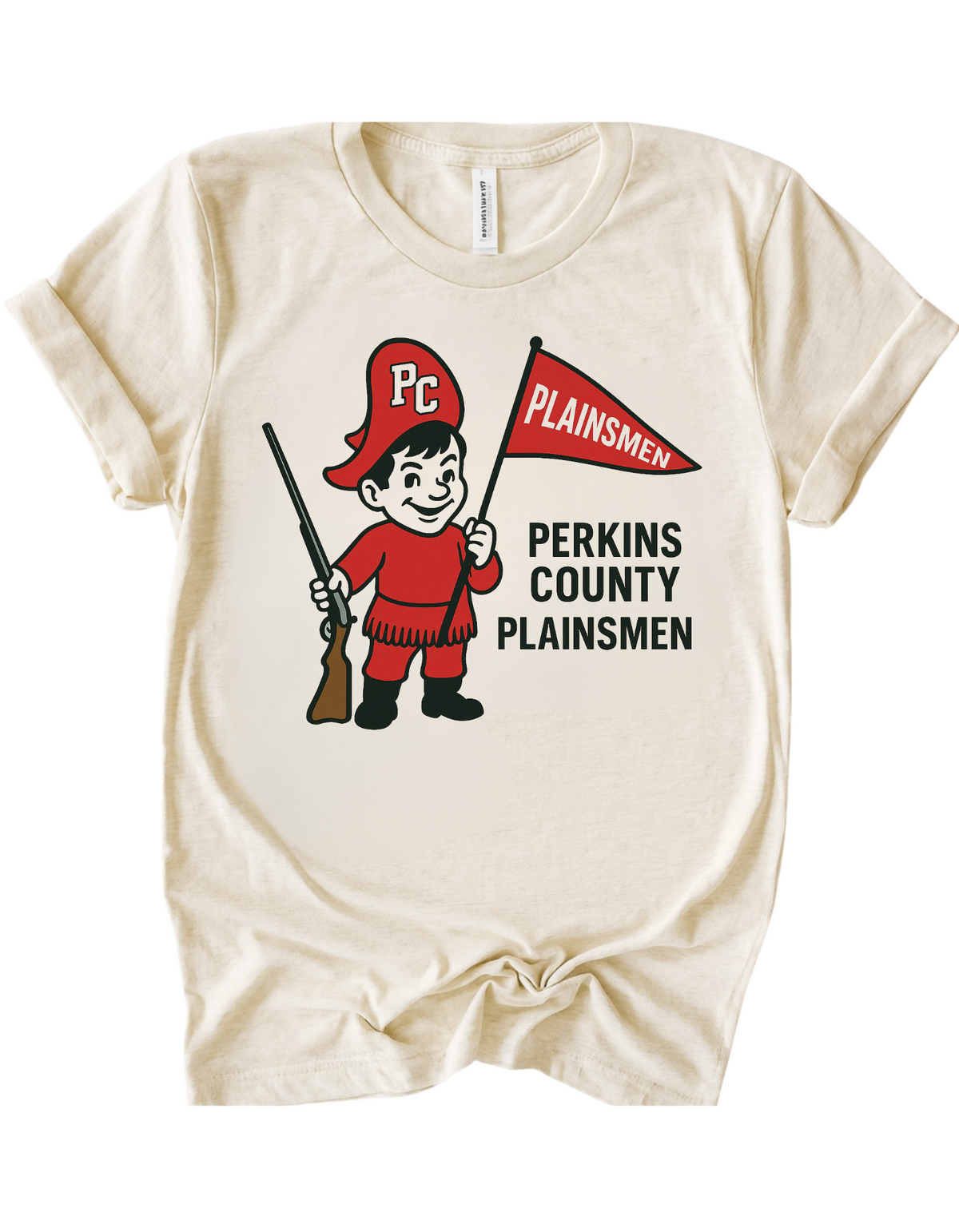 Perkins County Plainsmen Mascot Tee & Sweatshirt