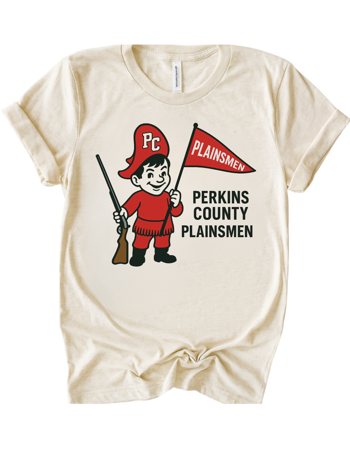 Perkins County Plainsmen Mascot Tee & Sweatshirt