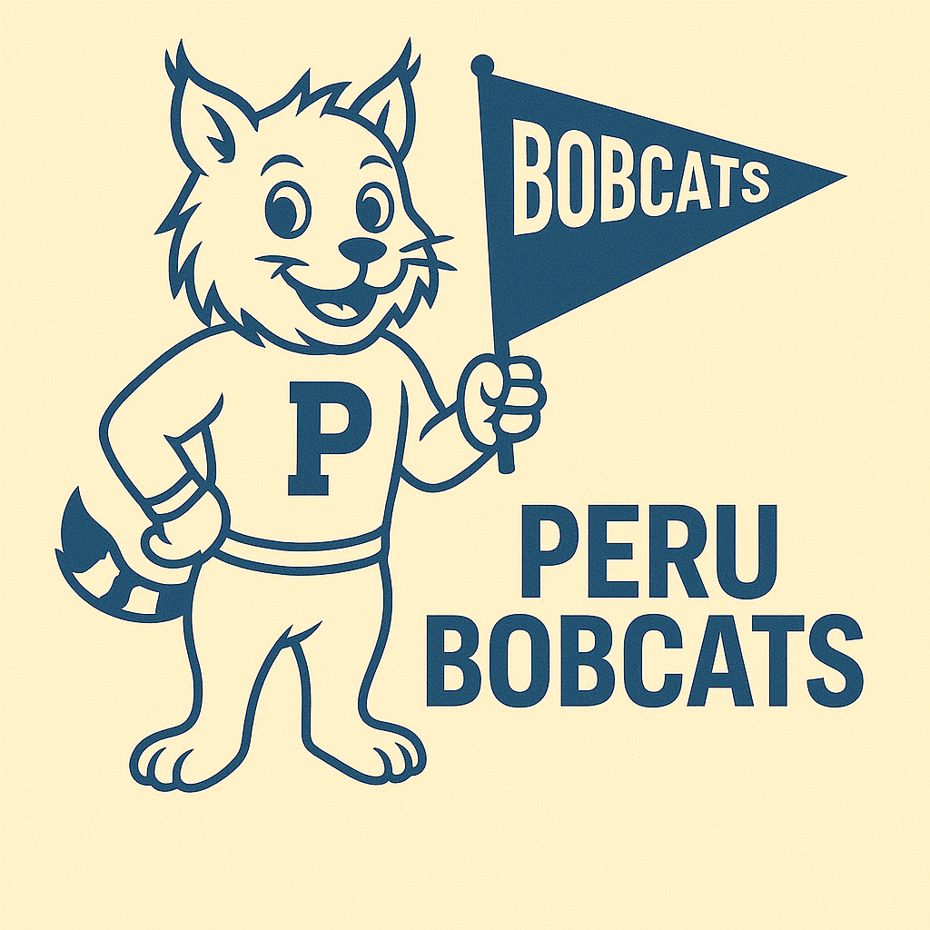 Peru Bobcats Vintage Mascot Tee
