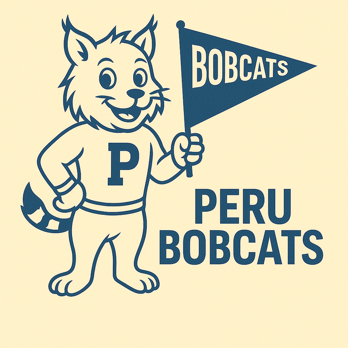 Peru Bobcats Vintage Mascot Tee
