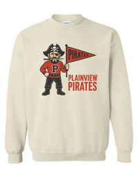Plainview Pirates Vintage Mascot Tee & Sweatshirt