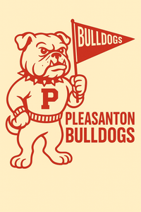 Pleasanton Bulldogs Vintage Mascot Tee