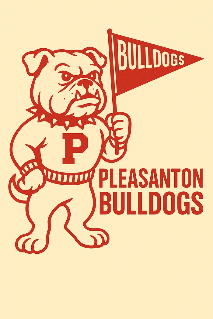 Pleasanton Bulldogs Vintage Mascot Tee