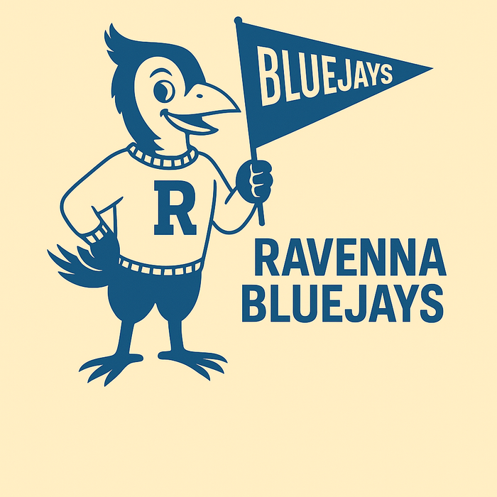 Ravenna Bluejays Vintage Mascot Tee