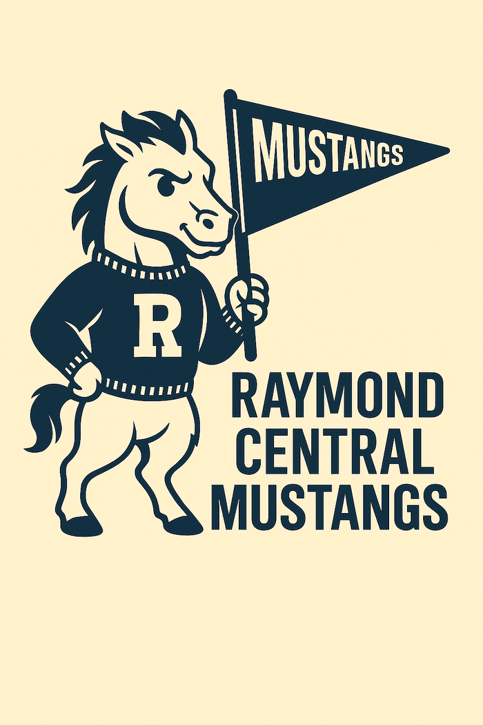 Raymond Central Mustangs Vintage Mascot Tee