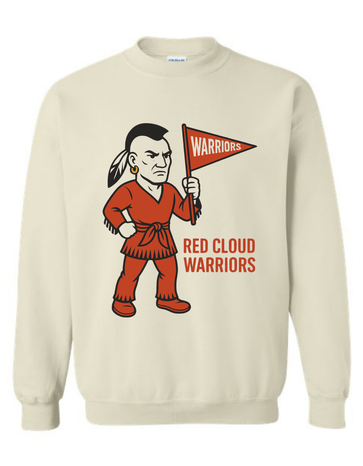 Red Cloud Warriors Vintage Mascot Tee & Sweatshirt