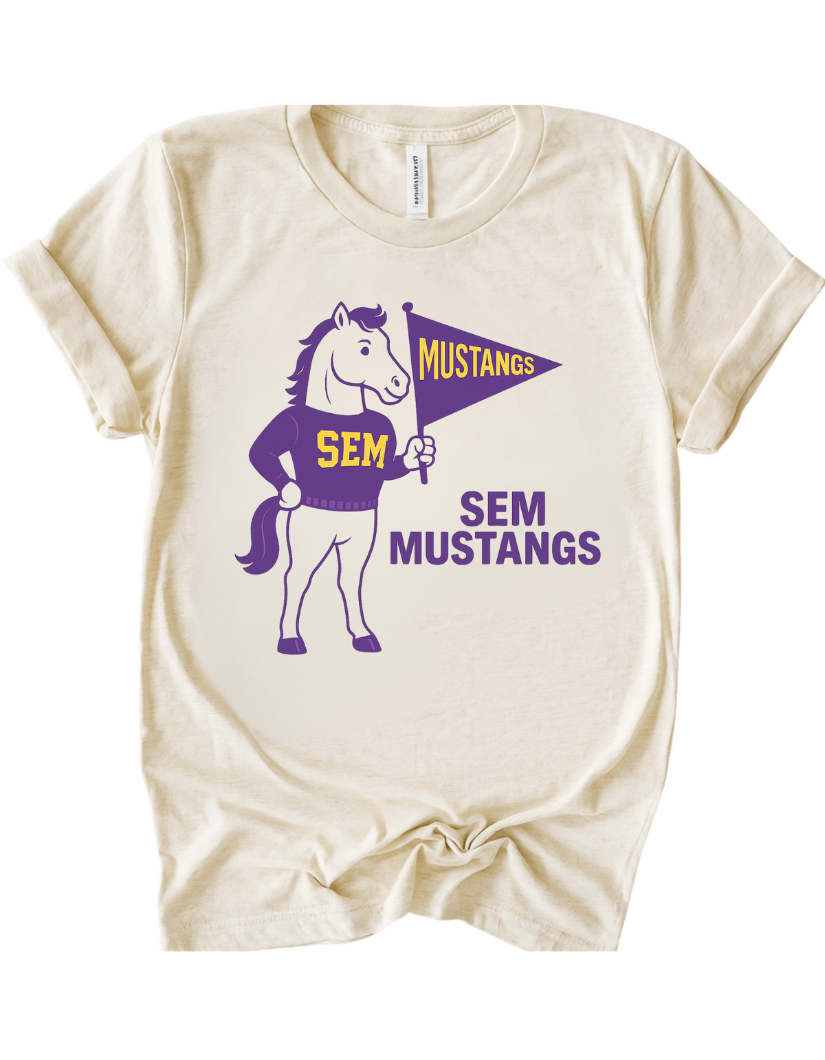 SEM Mustangs Mascot Tee & Sweatshirt