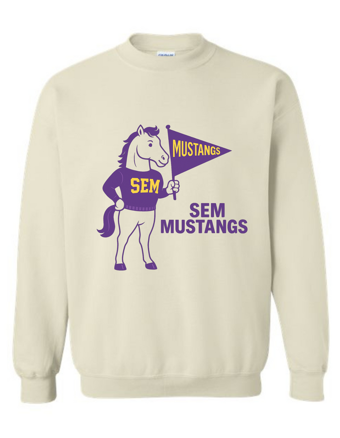 SEM Mustangs Mascot Tee & Sweatshirt