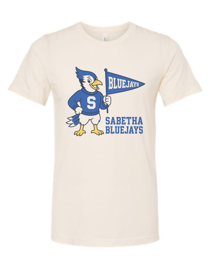 Sabetha Bluejays Vintage Mascot Tee & Sweatshirt