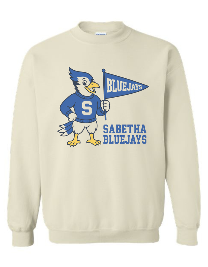 Sabetha Bluejays Vintage Mascot Tee & Sweatshirt