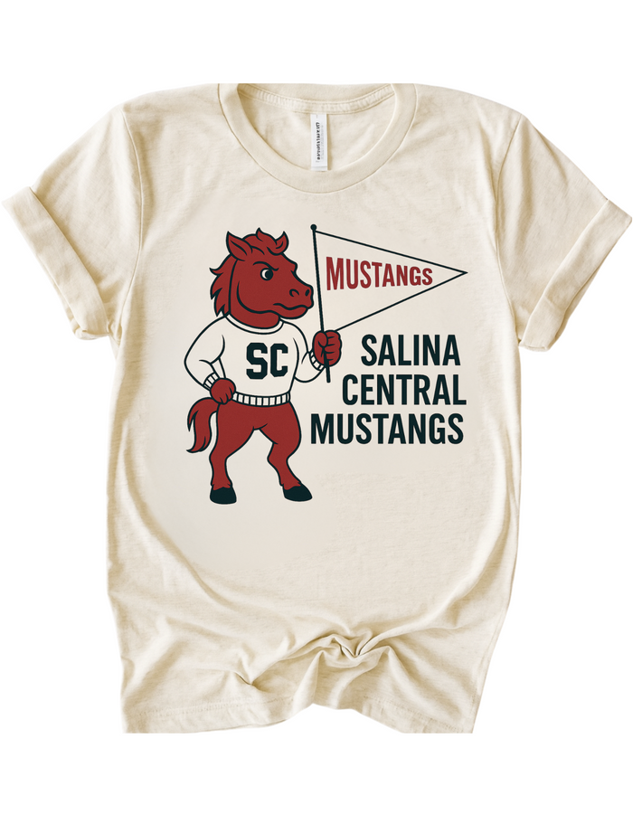 Salina Central Mustangs Vintage Mascot Tee