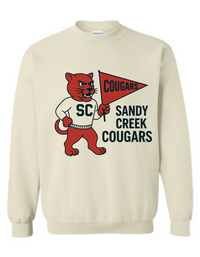 Sandy Creek Cougars Vintage Mascot Tee & Sweatshirt