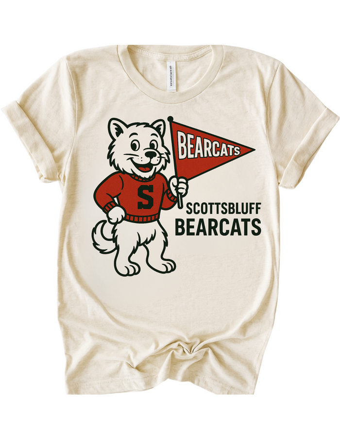 Scottsbluff Bearcats Vintage Mascot Tee