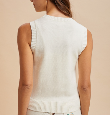 Mallard Knit Tank in Ivory