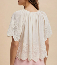 Maisy Eyelet Blouse in Ivory
