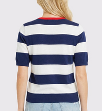 Shay Stars and Stripes Top in Navy/Red