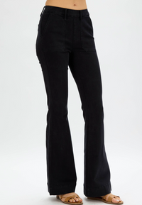 Judy Blue Taylor Pull On Trouser Flare in Black