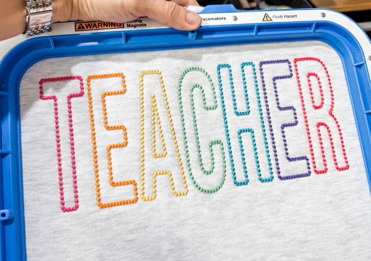 *PREORDER* Embroidered Teacher Quarter Zip in Ash (Ends: 7/13)