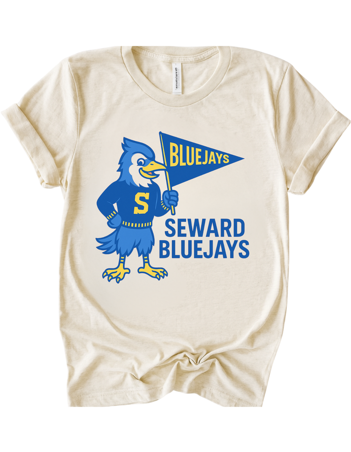 Seward Bluejays Vintage Mascot Tee