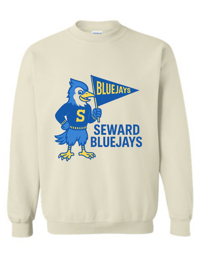 Seward Bluejays Vintage Mascot Tee & Sweatshirt