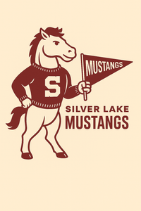 Silver Lake Mustangs Vintage Mascot Tee