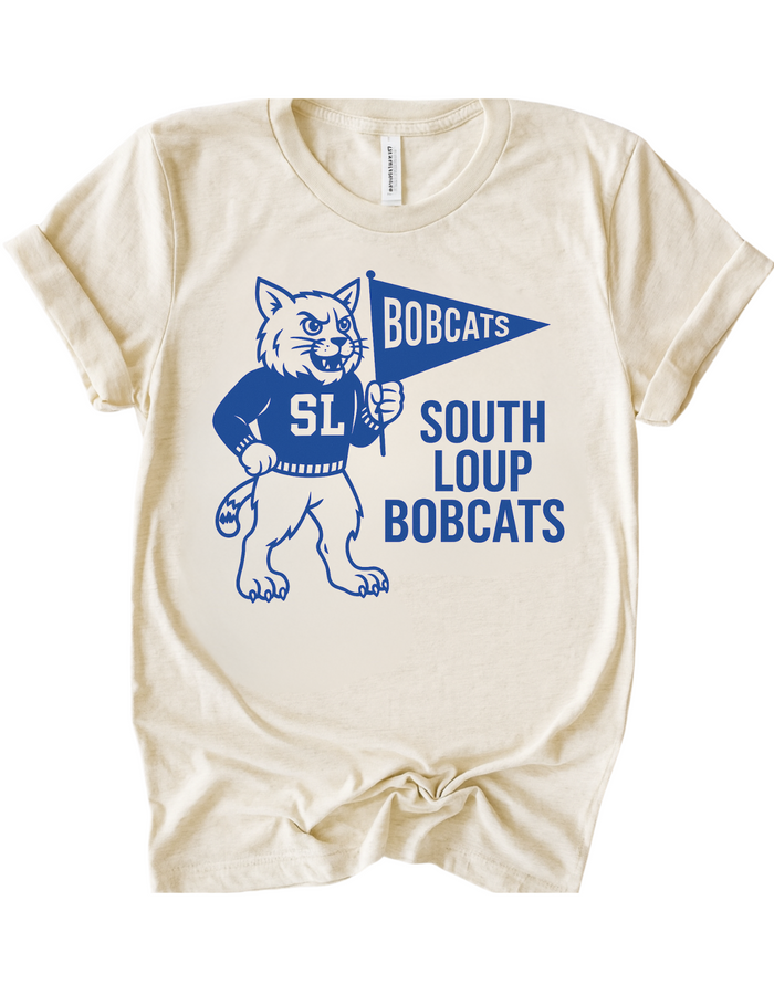 South Loup Bobcats Mascot Tee