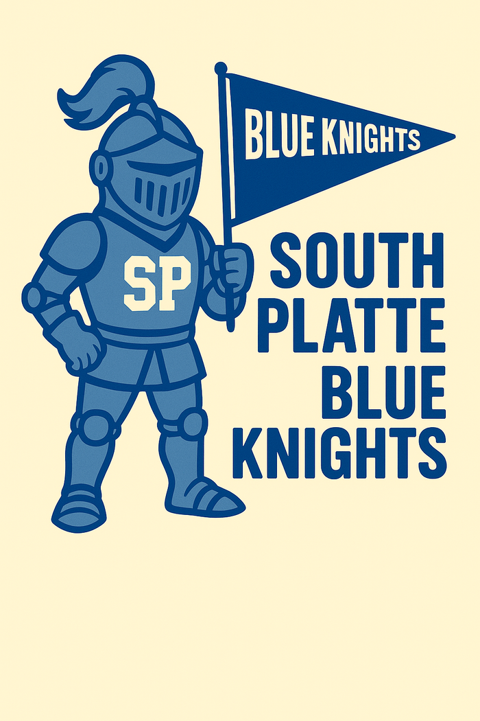 South Platte Blue Knights Vintage Mascot Tee