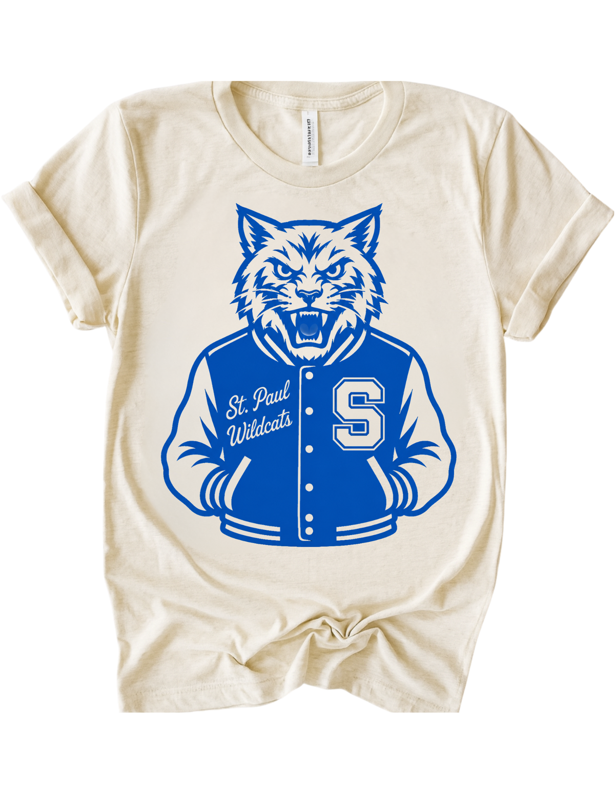 St Paul Wildcats Varsity Mascot Tee