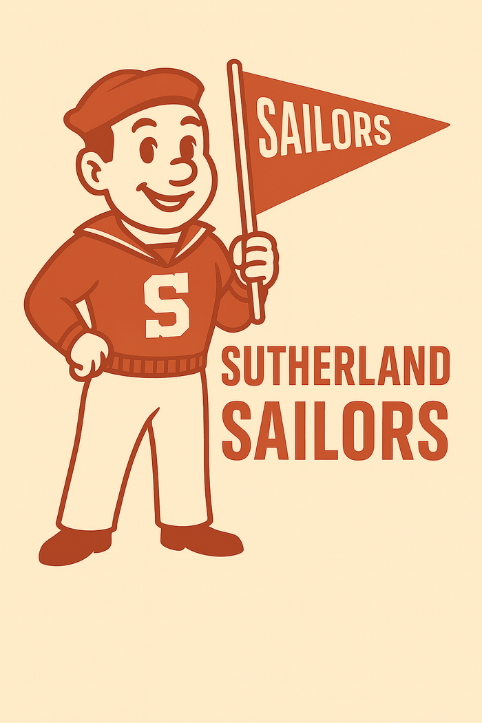Sutherland Sailors Vintage Mascot Tee