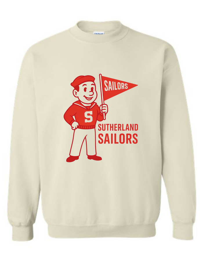 Sutherland Sailors Vintage Mascot Tee & Sweatshirt