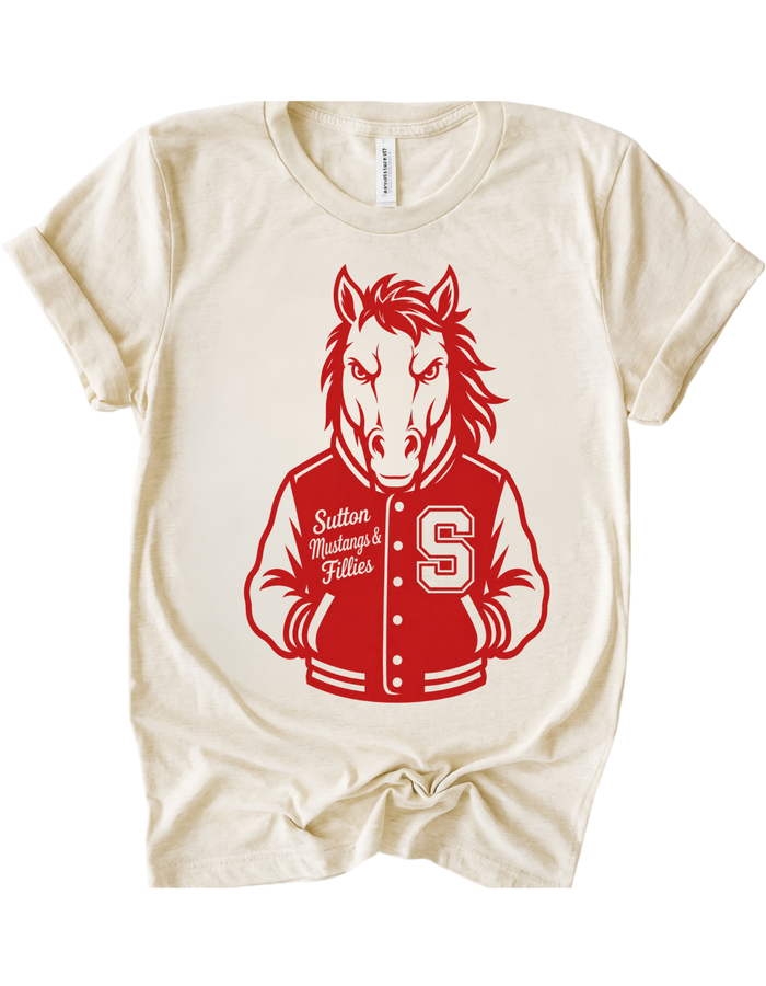 Sutton Mustangs and Fillies Varsity Mascot Tee
