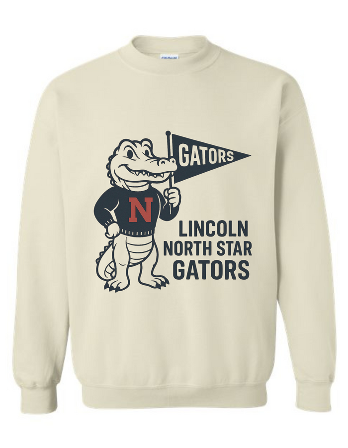 Lincoln North Star Gators Vintage Mascot Tee & Sweatshirt