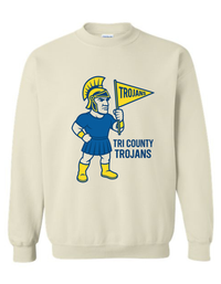 Tri County Trojans Vintage Mascot Tee & Sweatshirt