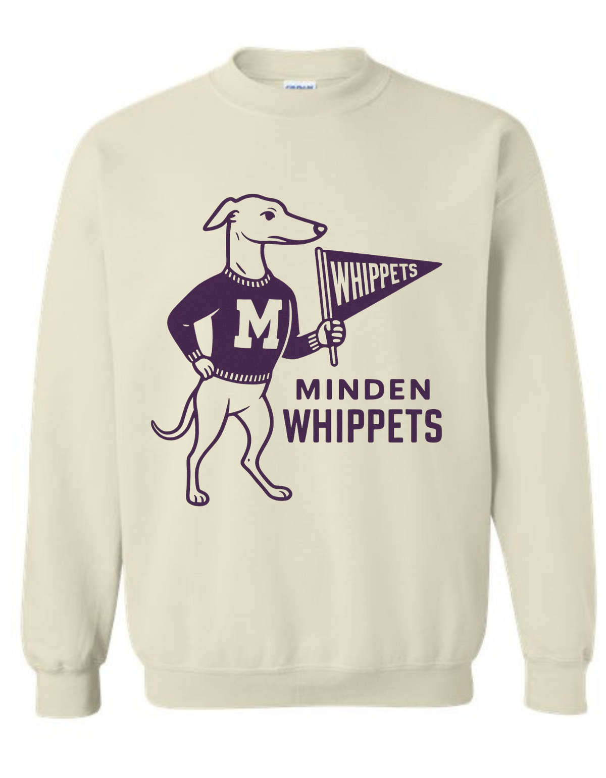 Minden Whippets Vintage Mascot Tee & Sweatshirt